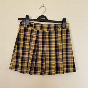 Topshop Pleated Wrap Mini Skirt